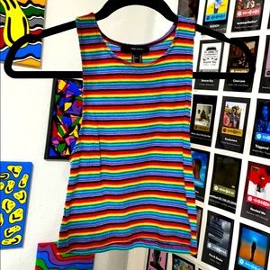 70’s Themed Crop Top with Rainbow Colors